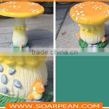 Garden/Kindergarten Furniture Set Fiberglass Mushroom Table Chairs photo-4