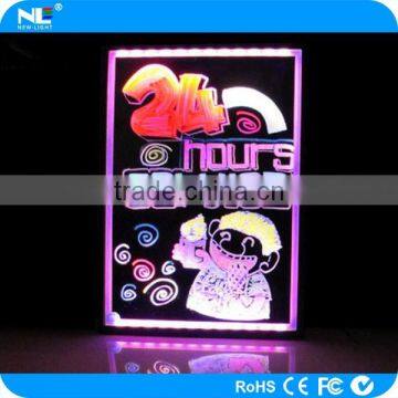 LED Color Flashing Advertising Board / Acylic Panel Restaurant LED Erasable Writing Board photo-3