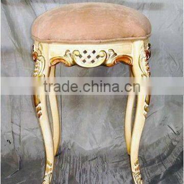 Antique European Style Gold Leaf Stool photo-5
