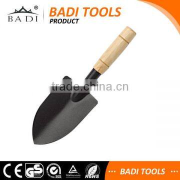 black mini wood handle garden digging shovel for kids