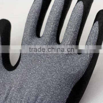 NMSAFETY New Black High-tech Foam Nitrile Palm Touch Screen Mechanical Work Gloves photo-5