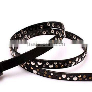 Wholesale Rivet Decorated Sex Women Lady Thin PU Waist Belt photo-5