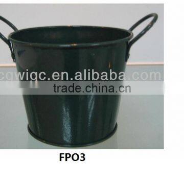 HOT-SALE dark green metal flower pot