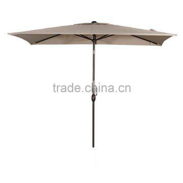 Beige Rectangular Market Outdoor Table Patio Umbrella