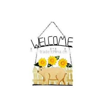 Metal Welcome Sign for Garden