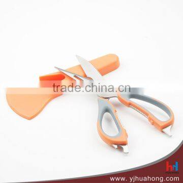 Stainless Steel Multifunction Kitchen Scissors With Magnetic Cap photo-3
