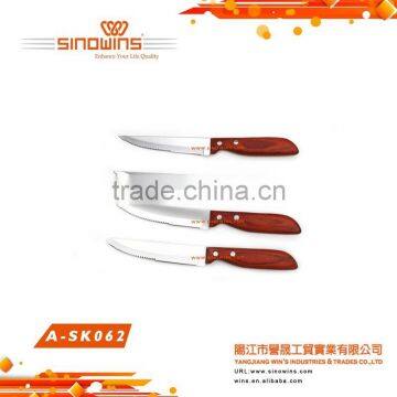 A-SK052 Super Quality Stainless Steel Steak Knife Set With Wooden Handle photo-4