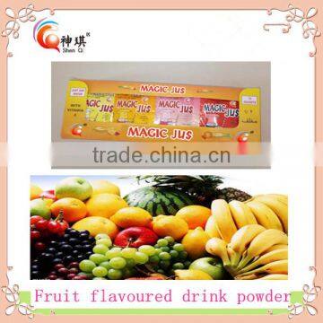 instant fruit flavored drink powder mixed