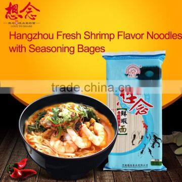 Xiang Nian Brand Wholesale Instant Noodles with Fresh Shrimp Taste Seasoning Bags