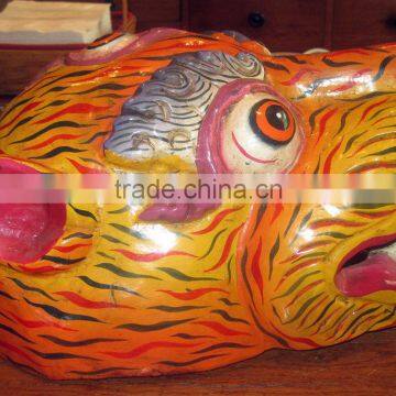 Dragon Mask Wall Hanging Decor Handmade in Nepal photo-3