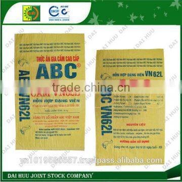 Animal feed for PP woven plastic bag