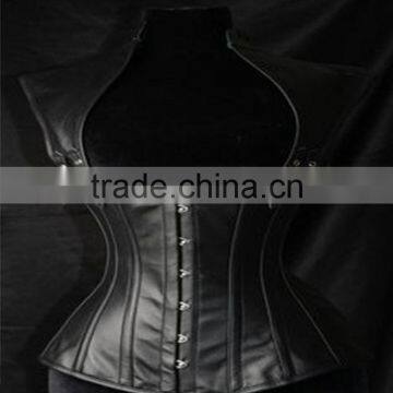 DRACULA LADIES LEATHER CORSET/BLACK LEATHER CORSET