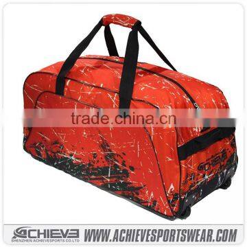 custom made sports ice hockey bag, trolley travel bag