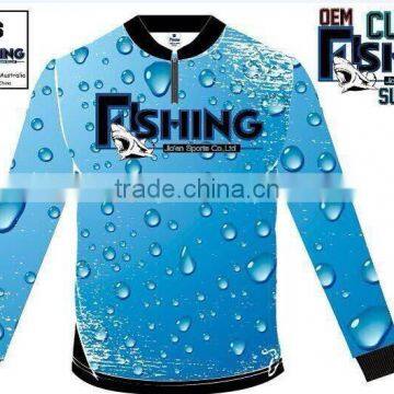 Hongen apparel Sublimated mens fishing jersey for professional fishing club