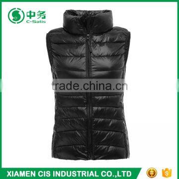 New Arrival Winter Ultralight Thin Stand Collar Women Duck Down Vest photo-6