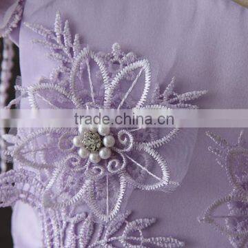 OEM Baby Girls Lovely Purple Embroidery Flower Tassel Party Dresses Net Frock Design Tulle Fluffy Baby First Communion Dress photo-4