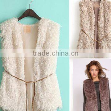 latest wholesale girls faux fur sleeveless vest women fauxrabbit fur vests