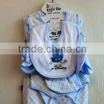 Wholesale Fashion New Born Baby Baby Boys Clothing Set Full Printed Winter Knitted 6 Pcs Clothing Set photo-2