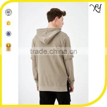 2017 Young People Mens Gym Wear Fitness Plain Khaki Blank Sports Hoodies Hooded Pullover Sweatshirts With Hood photo-2