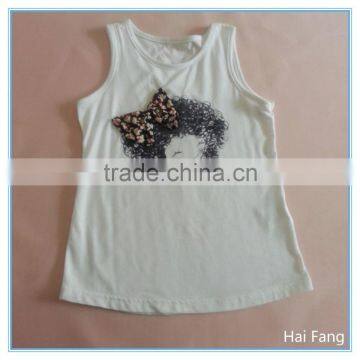 OEM Children Girls Printed Vest, Summer Hot Vests Tops, Knitted Fabric Underwear Set photo-5