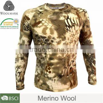 Merino Wool Camo Hoodie Sweatshirt,100%merino Wool Woolen Shirt photo-3
