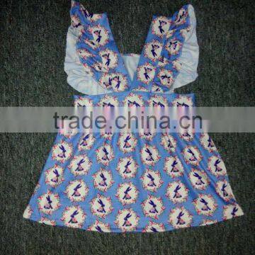 Whloesale Easter Baby Dress Girls Clothing With Bunny Printed for Children Kids Dress Clothing photo-5