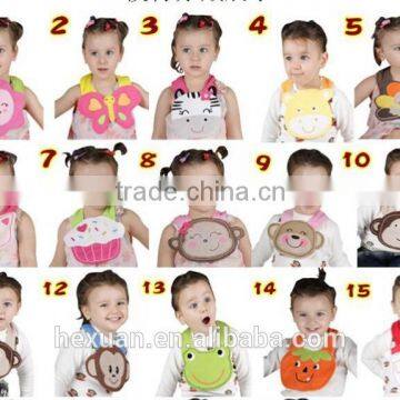 61 designs,cotton baby bibs, you can choose