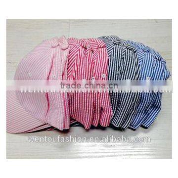 Hot Sale Personalised Fashionable Seersucker Baseball Cap photo-3
