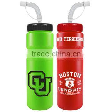 USA Made 28 oz Colored Bike Bottle Straw Lid - BPA-free, FDA Compliant and Comes With Your Logo photo-2
