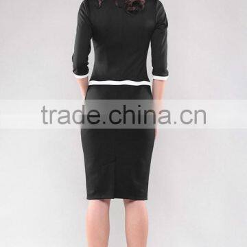 Elegant Contrast Ladies Office Suit Fashion Stylish Woman Suit 2015 photo-3