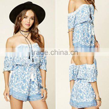 Floral Romper Womens Summer Playsuits Jumpsuit 2017 Summer Cute Feminino Vestidos Female Overalls Clothing