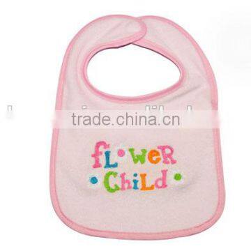 2016 China Supplier Embroidered Letter Baby Bibs 100% Cotton photo-2