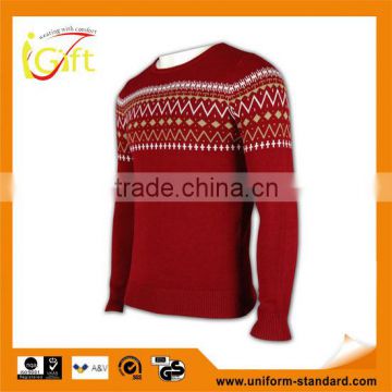 ISO9001/BSCI Manufature custom popular christmas knitted pullover sweater