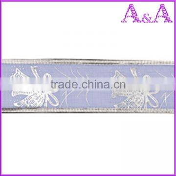 Fancy Christmas Decoration Wired Ribbon,Custom Decorative Grosgrain Ribbons