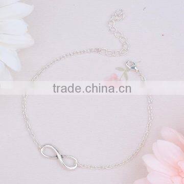 New Design Infinity Symbol Connector Link Cable Chain Fashion Anklet photo-3