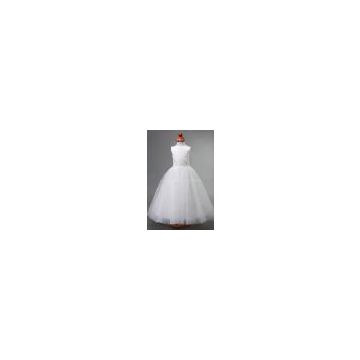 Ball Gown Bateau Neck Sleeveless Appliques Floor-length davids bridal dresses