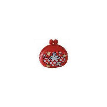 Waterproof Rubber Silicone Coin Purse , Mini Cute Pochi Coin Bag Promotional