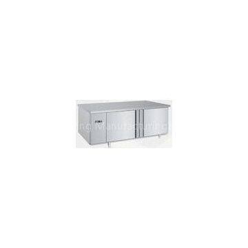 Air Cooled Under Counter Side By Side Fridge Freezer Stainless Steel , Gray