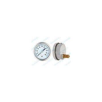 Stainless steel 100mm back pressure gauge liquid filled sealing type with tube