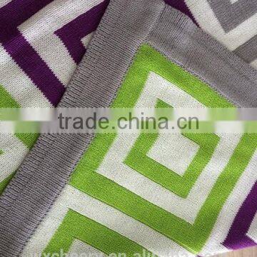 100% Cotton Knitted Blanket Throw