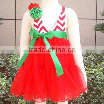 New 2014 Hot sale red color flower babies dresses for infant