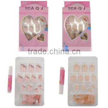 Fashion Artificial Fingernails Nail Tips,French Nail Art Tips for Clear Acrylic Nail Polish
