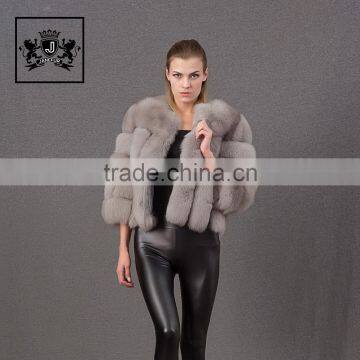 Good quality soft colorful vest sleeveless fox fur coat winter woman clothes