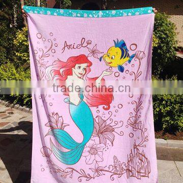 Little Mermaid Splash 100% Cotton 120 X 60cm Plush Beach/Bath Towel