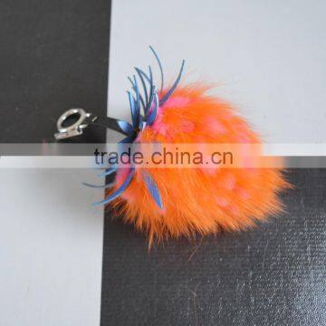 SJ797 Orange Color Pineapple Fox Key Chains