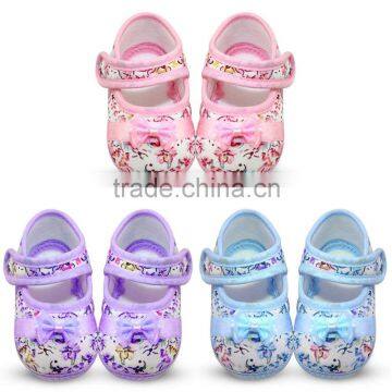 0-18month spring&autumn pretty flower soft sole infant toddler shoes