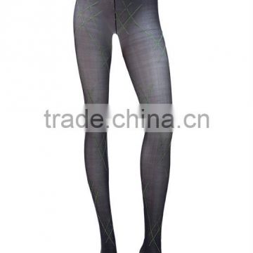 Summer New Fashion Korean Style Wholesale Sexy Jacquard with Geometri Blue Stripe Look Like Elegant Woman Tights