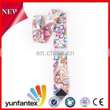 2016 fashional floral printed plain cotton neckties for young men