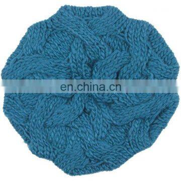 fashional pretty elegant warm soft cozy popular chunky jacquard beret