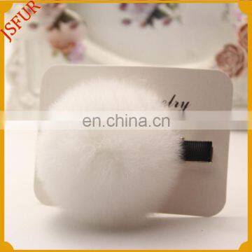 Fashion colorful natural rabbit fur ball hair accessory fur pompom